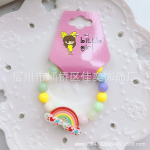 Bijoux de princesse Aisha, perles imitation perle pour bracelet, pour filles, bracelet mignon de dessin animé pour enfants, accessoires pour bébés - Product Image 3