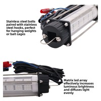 Lampe LED sous-marine à haute efficacité 120W pour attirer les poissons, 12V, étanche IP68, lampe de pêche nocturne