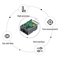 Module de télémétrie Laser vert 505nm portée 100m ± 3mm précision Module de capteur de Distance Laser UART pour Robot compteur portable