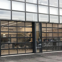 Portes de Garage en Aluminium et plexiglas, 3 pièces, vue complète automatique, portes