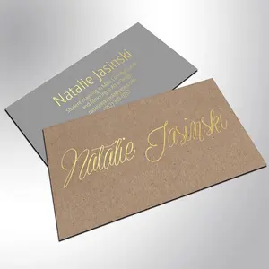 Großhandel benutzerdefinierte luxuriöse Visitenkarte mit heißgeprägtem Rand gefärbte Goldfolie Grenzdruck QR-Code dickes schwarzes Papier