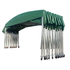 Outdoor <b>Large</b> Warehouse Tent Q235 Galvanized Steel Folding Manual Operation Sun Shelter For Factory Passageway - Product Image 4