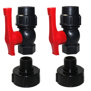 Kit d'adaptateur pour réservoir IBC, <span class=keywords><strong>tuyau</strong></span> en PE plastique, connecteur rapide, vanne pour <span class=keywords><strong>tuyau</strong></span> G1\" 3/4\", conteneur IBC 1000L, vanne <span class=keywords><strong>de</strong></span> collecte pour baril <span class=keywords><strong>de</strong></span> <span class=keywords><strong>pluie</strong></span> - Product Image 2