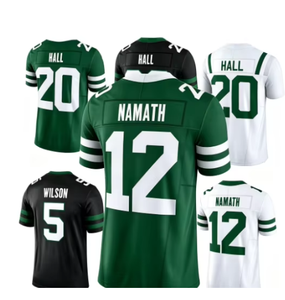 Maillot de football brodé des New York Jets # 1 Gardner # 5 Wilson # 7 champs # 20 Hall # 95 Williams Men American Game - Product Image 1
