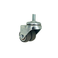 Solide 1-3 pouces TPR caoutchouc plaque de roulette vis pivotant Roulette roulettes accessoires de meubles