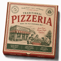 Boîte à pizza pliable en carton ondulé personnalisée en gros, durable, pour les fêtes à domicile, conteneur alimentaire pour pizza