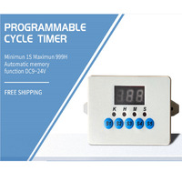 Minuterie programmable à cycle 24V DC, minuterie à cycle, minuterie de répétition, contrôleur d'intervalle, contrôleur de temps pour système de refroidissement par brumisation