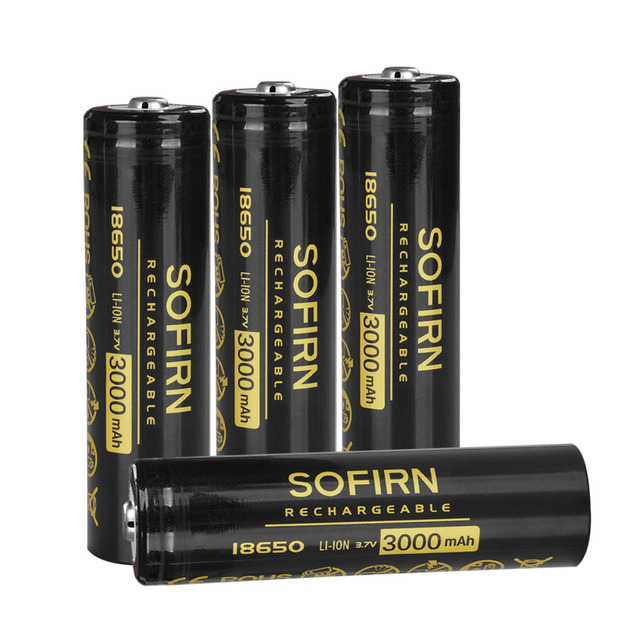 Sofirn Rechargeable Battery 3000mAh 18650 Battery Pre-charged 3.7V Li-ion 18650 Cell Rechargeable Batteries for LED Flashlight