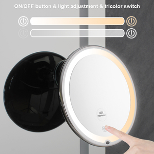 3 Mode Lighting Powerful Suction Cup Makeup <strong>Magnifying</strong> <strong>Mirror</strong> Cosmetology <strong>Mirror</strong> with Light - Product Image 3