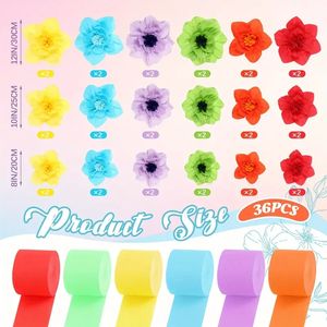 Мексиканский набор украшений для вечеринки мексиканский Креп-бумага цветы фиеста оборки стример фон для украшения вечеринки Cinco De Mayo - Product Image 2