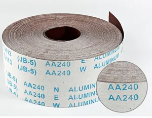Cinta abrasiva de papel de lija ancha para lijadora Cinta abrasiva para pulido y pulido de metal y madera de óxido de aluminio