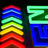 Décoration d'événements, enseigne au néon multicolore personnalisée avec logo LED UV pour boutique de musique et magasin d'ordinateurs