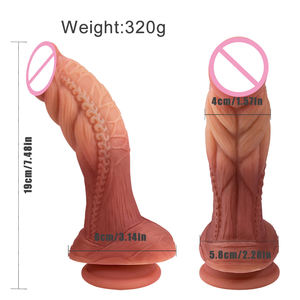 Quaige realistico cane mostro Dildo Silicone liquido con ventosa per la Vagina o anale G/C stimolazione Spot - Product Image 5