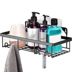 Lot de 2 étagères de douche murales en acier inoxydable antirouille à forte adhérence pour cuisine et salle de bain - Product Image 2