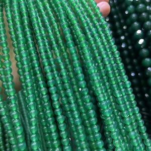 <strong>Emerald</strong> Agate Glossy Loose <strong>Beads</strong> Green Necklace with Mom Stone <strong>Beads</strong> - Product Image 2