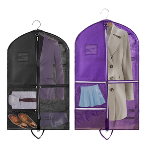 Bolsas de traje de baile reutilizables no tejidas con logotipo personalizado Zapatos de vestir de baile Abaya almacenamiento cubierta antipolvo bolsas de ropa con bolsillo - Product Image 4