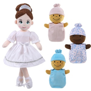 ブラックホワイトハンドメイドコットンラグぬいぐるみぬいぐるみかわいいぬいぐるみバレエ女の子のおもちゃ新生児ギフトベビードール - Product Image 2