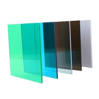 Feuille d'acrylique coulée transparente colorée, panneau PMMA transparent pour signalétique et décoration intérieure