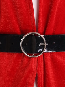 Mens <b>Velvet</b> Santa Vest Costume Faux Fur Collar Belt Lace Up Faux Leather <b>Shorts</b> Christmas Party Coat Tops Custom - Product Image 3
