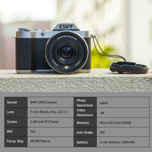 Vente en gros 10x caméra à zoom optique caméra vlog alimentée par batterie 4k caméras à boîtier vintage numérique avec lumière intégrée wifi - Product Image 6