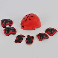 Kit de sécurité pour enfants : casque et genouillères en plastique pour roller - Ensemble de six pièces pour sports de plein air ; Vente en gros usine