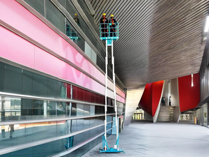 Plataforma Elevadora Eléctrica de Aluminio de 6m 8m 10m 14m, Elevador Aéreo de Doble Mástil, Capacidad de 300kg - Product Image 4