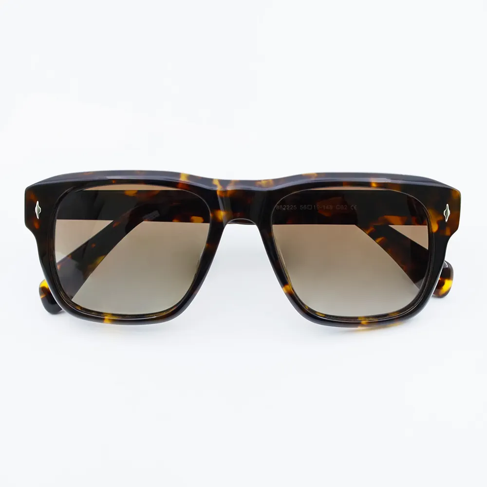 Custom Luxury Designer Unisex Acetate Gafas Oversized Handmade Square Vintage Acetate Shades Sunglasses 2022