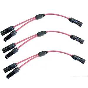 Lszh Extended Double Core Parallel 10Mm2 Solar Pv Photovoltaic Cable Wire Extension Cord Assembly