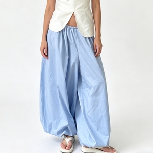 <span class=keywords><strong>Pantaloni</strong></span> Harem Oversize <span class=keywords><strong>da</strong></span> <span class=keywords><strong>Donna</strong></span> <span class=keywords><strong>con</strong></span> <span class=keywords><strong>Elastico</strong></span> <span class=keywords><strong>in</strong></span> <span class=keywords><strong>Vita</strong></span>, Gamba Larga, Casual, Stile Sehe Fashion - Product Image 1