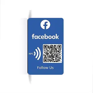 Waterproof ISO14443A 13.56MHz Custom Size 213 PVC NFC RFID Card For Facebook