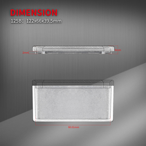 Contenitore per pedali chitarra in alluminio 125B 1590N1 122x66x39.5 MM, custodia in metallo per stompbox, scatola per effetti chitarra non finita con interruttore a levetta - Product Image 4