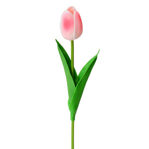 Flores de Tulipán Artificiales Lai Xing en Degradado Rojo Rosa de PU, Decoración para el Hogar, Regalo para el Día de la Madre, Adorno Ecológico - Product Image 5