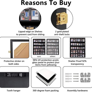 Expositor de Tarjetas Deportivas de la Copa <span class=keywords><strong>Mundial</strong></span> de Fútbol, <span class=keywords><strong>Caja</strong></span> de Exhibición de Tarjetas de Béisbol, Expositor de Pared para Tiendas de Recuerdos, Soporte de Exhibición de Tarjetas de Fútbol - Product Image 6