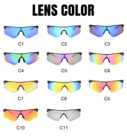 Lunettes de cyclisme avec revêtement miroir UV400, verres PC coupe-vent et anti-poussière, lunettes de sport de plein air, lunettes de vélo pour hommes et femmes, lunettes de VTT