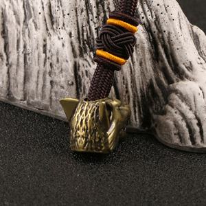 Colgante de cuchillo de Lobo, accesorios de joyería con cuentas retro de cobre, bricolaje - Product Image 5