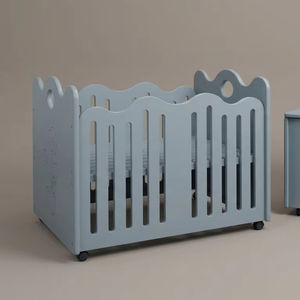 Cuna Moderna de Madera para Bebé, Material de Madera de Abeto Europeo, 3 Niveles Ajustables de Profundidad de la Base del Colchón, para Uso en el Dormitorio Principal - Product Image 1