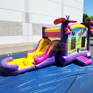 Castillo inflable 4 en 1 con tobogán acuático, para uso en seco o con agua, castillo hinchable grande. - Product Image 5