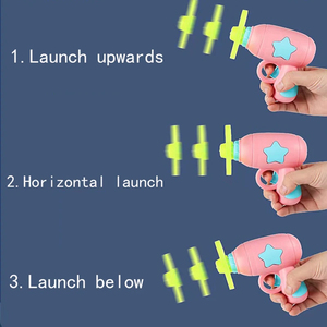 Mèo tương tác vật nuôi chơi Đào tạo phóng Đồ chơi phát sáng tre chuồn chuồn phóng súng lục Súng Xoay đèn <span class=keywords><strong>flash</strong></span> bay đĩa catapult - Product Image 5