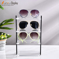 Présentoir à lunettes multicouches créatif personnalisé Présentoir à lunettes de soleil en acrylique personnalisé Présentoir en plexiglas à 3 couches du sol au plafond
