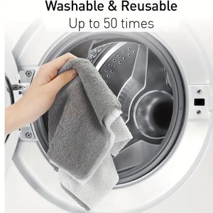 Rouleau de serviettes microfibres carrées détachables personnalisées 180 g/m² 30x30 cm 80 % polyester 20 % polyamide écologiques antibactériennes - Product Image 6