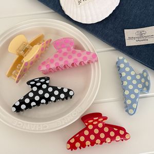 CHUJIAN Pinzas de Pelo Coreanas Elegantes y Ecológicas con Diseño de Puntos Grandes, Pinzas de Acetato para Uso Diario, Tamaño Mediano - Product Image 3