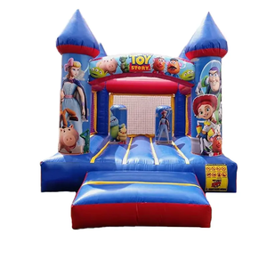 Château gonflable commercial <span class=keywords><strong>4x4</strong></span> rose pour fêtes d'enfants, utilisation extérieure, certifié CE, en PVC, idéal pour la <span class=keywords><strong>location</strong></span> lors de fêtes d'enfants - Product Image 5