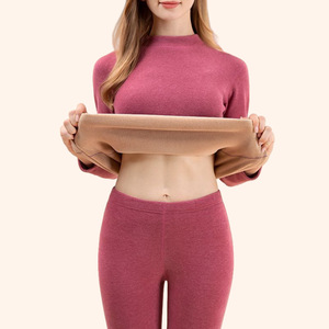 Intimo termico da <span class=keywords><strong>donna</strong></span> all'ingrosso, molto venduto, abbigliamento invernale e autunnale a maniche lunghe, pantaloni autunnali indossabili anche fuori casa - Product Image 2