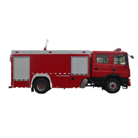 Truk api tugas ringan Nasional dongfeng Tiongkok HOWO 320 HP 4X2 tangki air truk api