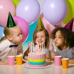 Birthday Digital Candles 0-9 Macaron Color Cartoon Color Children's Party Cake Dessert Decorated Candles - Product Image 4