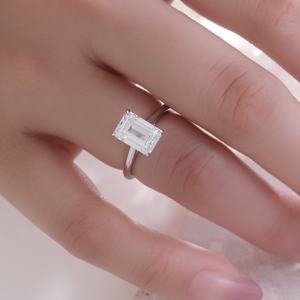 Bague en diamant de culture, fiançailles, proposition de mariage, bijoux fins, personnalisée, simple, luxe, cadeau d'anniversaire, argent S925, haut de gamme - Product Image 4