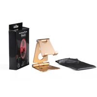 Soporte Plegable Ajustable en Altura para Teléfono Móvil y Tableta, Mini Soporte de Escritorio para Teléfono Celular con Doble Soporte y Logotipo Personalizado