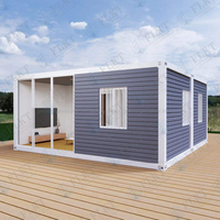 Maison conteneur FLKT à structure en acier galvanisé robuste, préfabriquée, modulaire, durable, étanche, type villa.