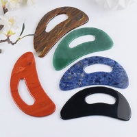 Planche de massage Gua Sha en pierre de jade naturelle en gros, outil de raclage manuel pour le corps et les fascias musculaires, pour le drainage lymphatique