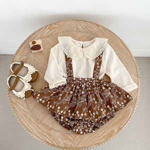 Tutina per Neonati Primavera-<span class=keywords><strong>Autunno</strong></span>, Vestito con Stampa Floreale, Abbigliamento in Maglia per Bambine, Body alla Moda per Neonati - Product Image 1